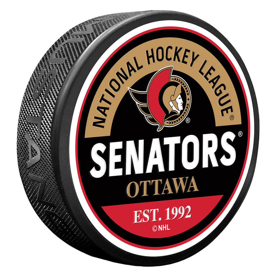 Ottawa Senators Puck - Block Design