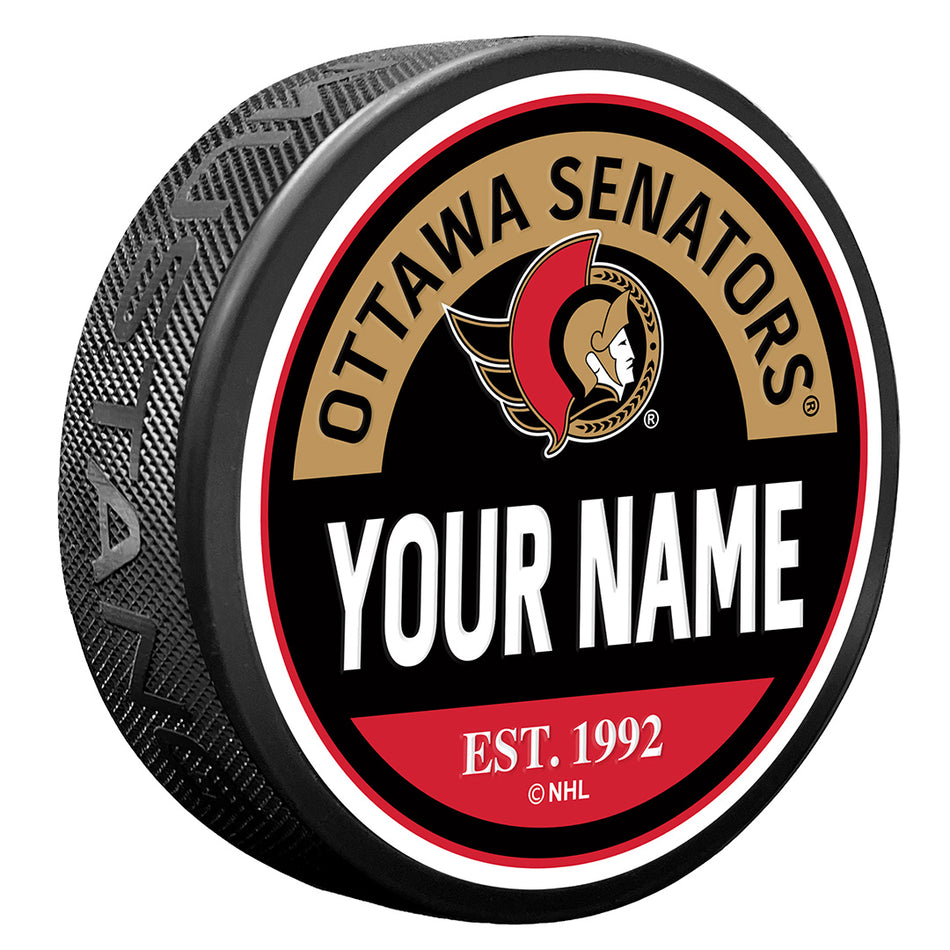 Ottawa Senators Puck - Personalized