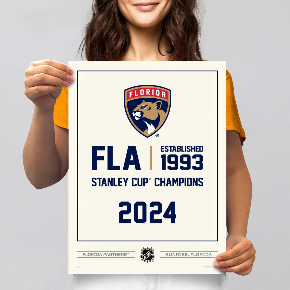 Florida Panthers Stanley Cup Champions Print | Team Empire 12" x 16"