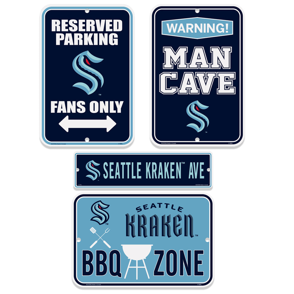 Seattle Kraken Fan Four Pack Sign Set