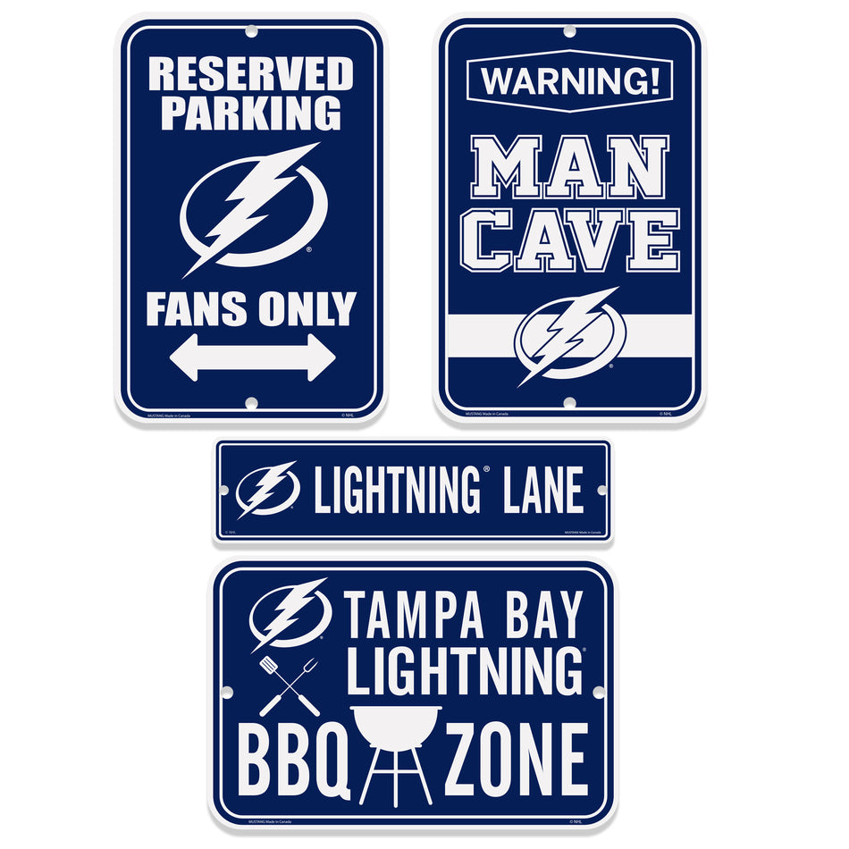 Tampa Bay Lightning Fan Four Pack Sign Set