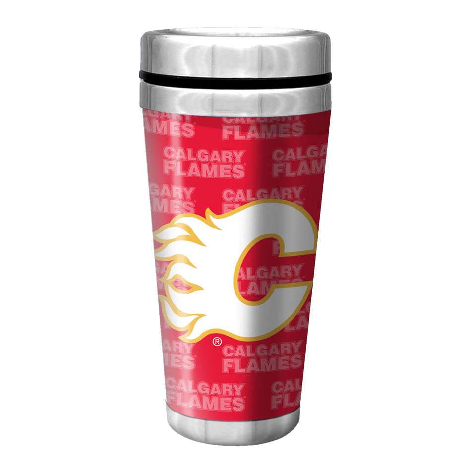 Calgary Flames 16oz Full Wrap Wallpaper Travel Mug