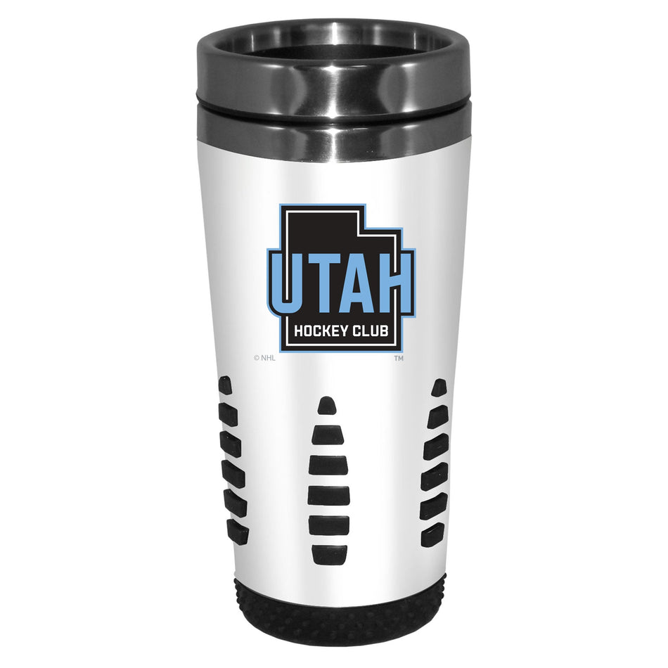 Utah Hockey Club Third Logo Travel Mug - 16 oz. White Huntsville