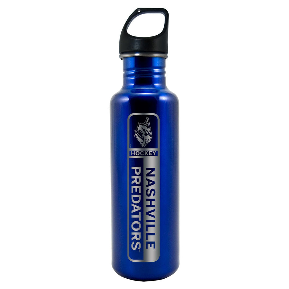 Nashville Predators Water Bottle - Blue Stainless Steel 26oz