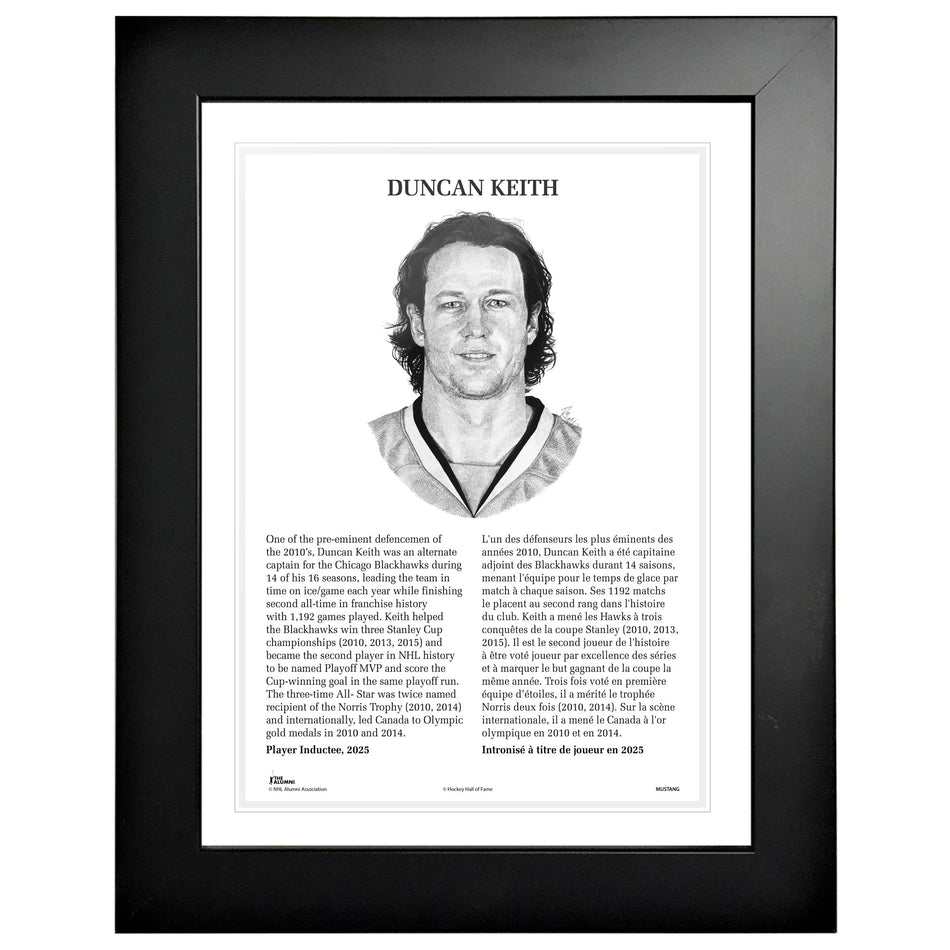NHL Legends | Hockey Hall of Fame 12x16 Frame | Duncan Keith