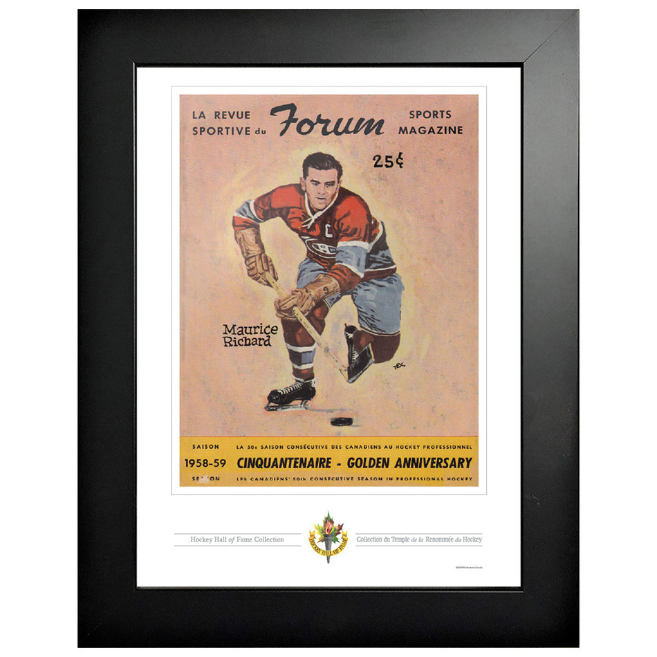 Montreal Canadiens Memorabilia | 1958 Maurice Richard at the Forum Program Cover