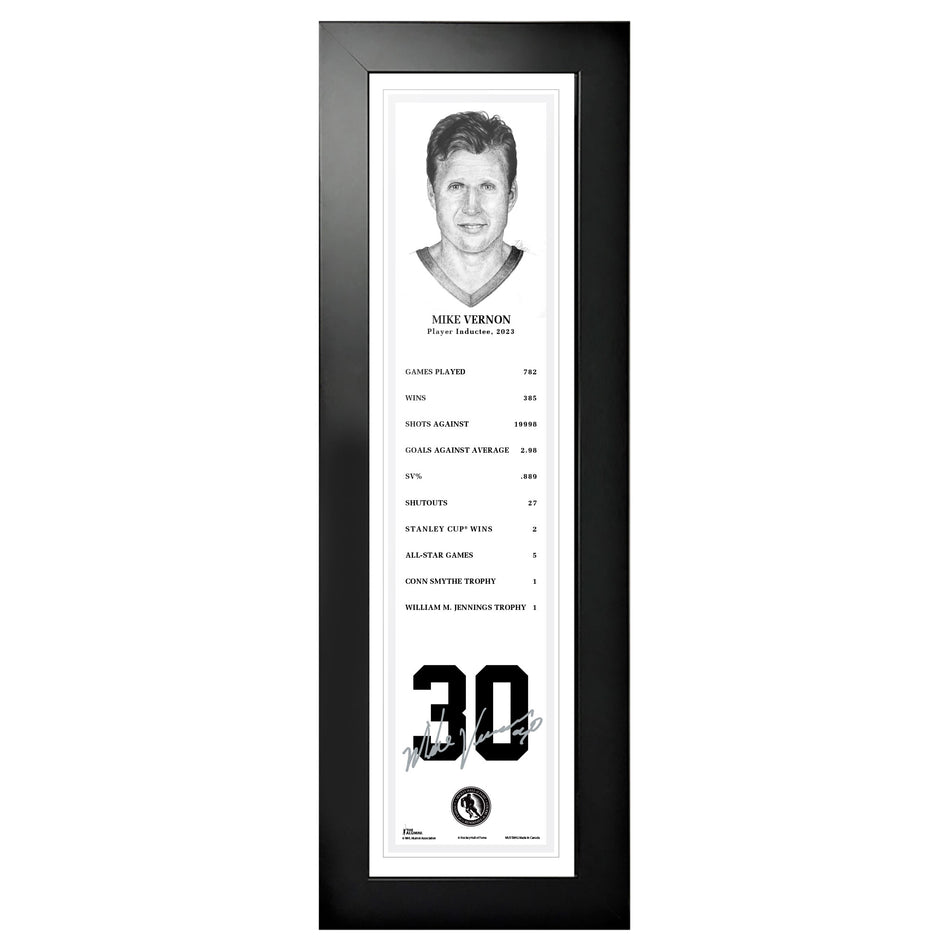 2023 Mike Vernon Frame - NHL Legends - 6" x 22"