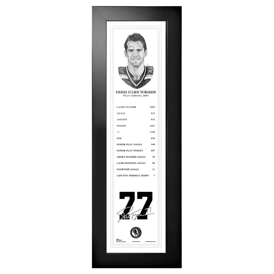 2023 Pierre Turgeon Frame - NHL Legends - 6" x 22"