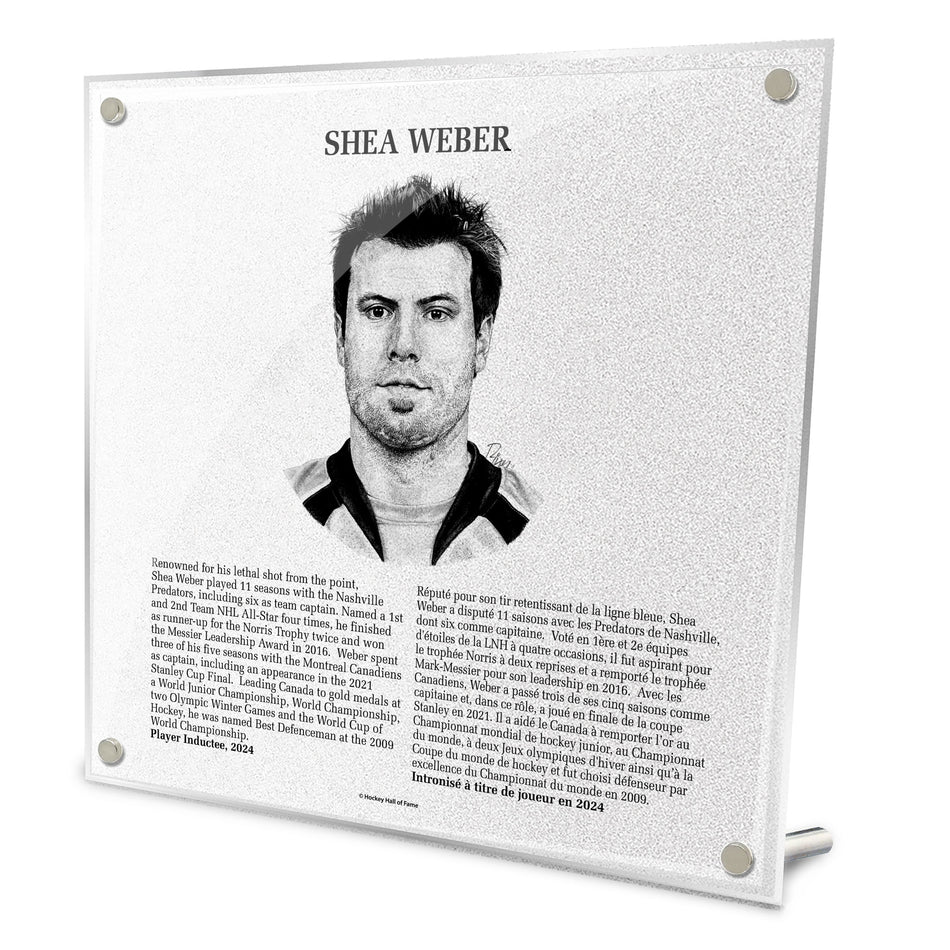 NHL Legends | 2024 Shea Weber Plaque 9" x 9"