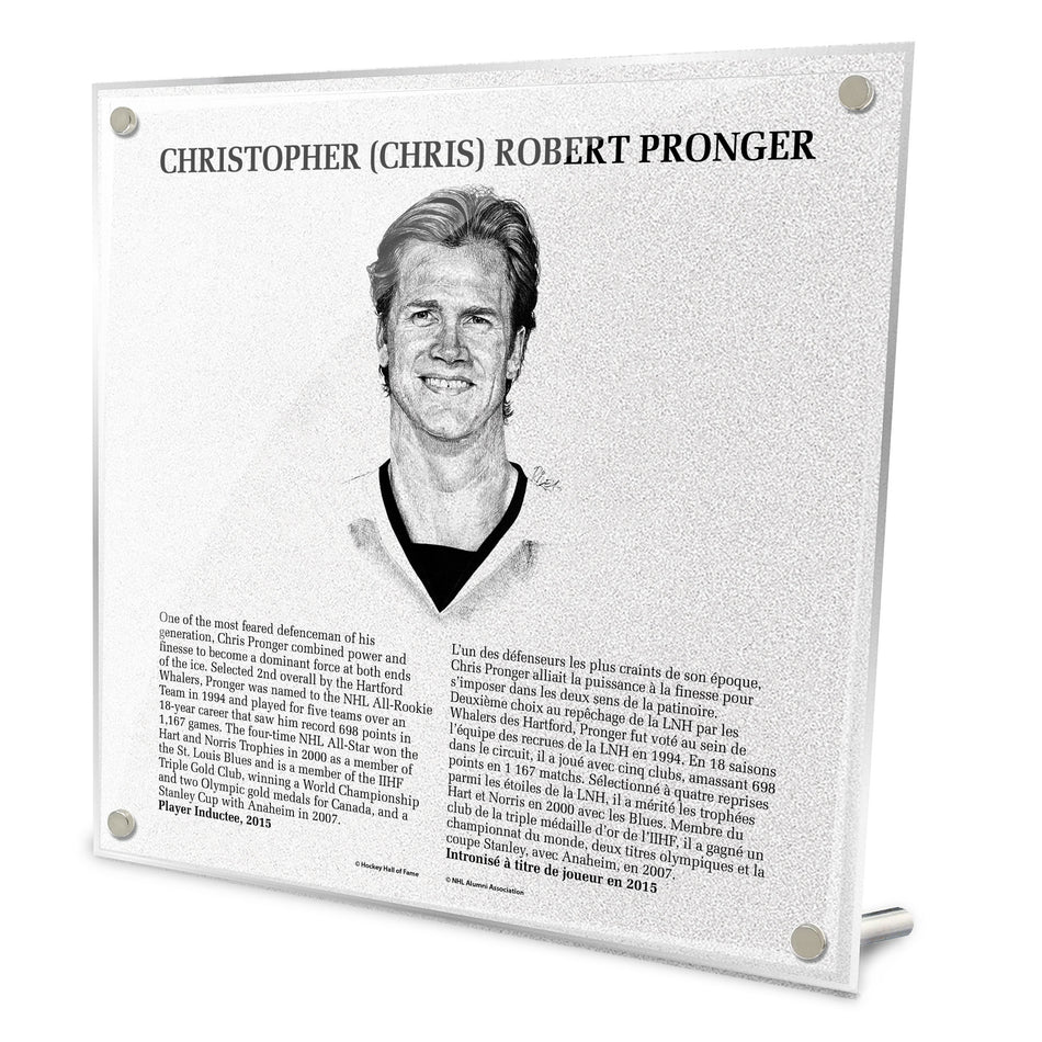 NHL Legends | Hockey Hall of Fame Plaque | Chris Pronger