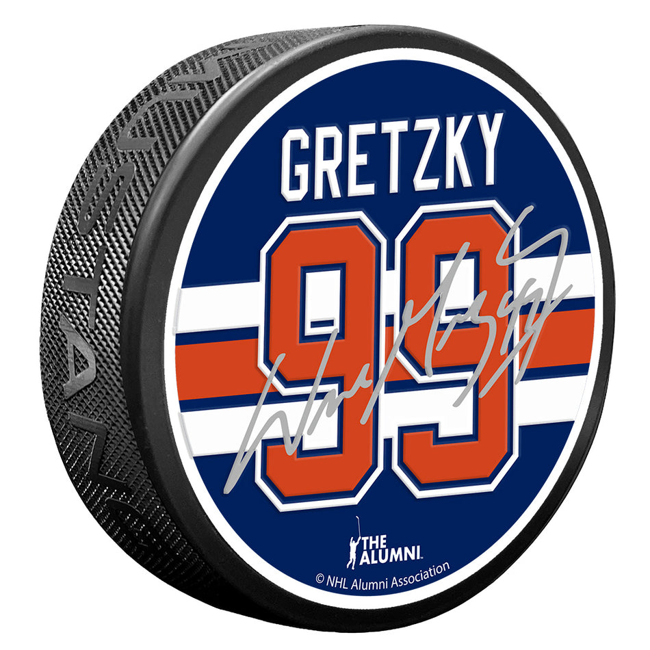 Wayne Gretzky Puck with Replica Signature