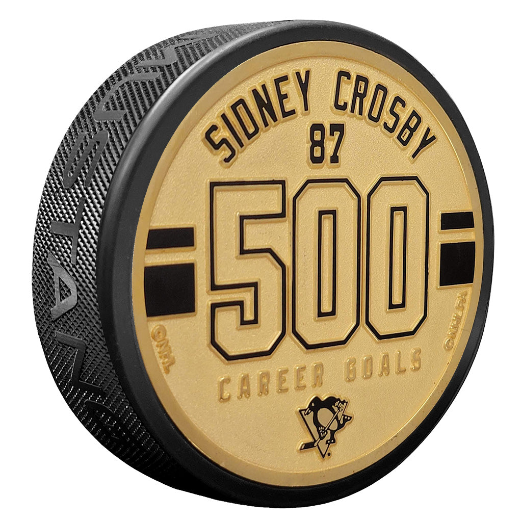 Sidney Crosby Milestone 500th Goal Medallion Puck – Hockey Hall of Fame