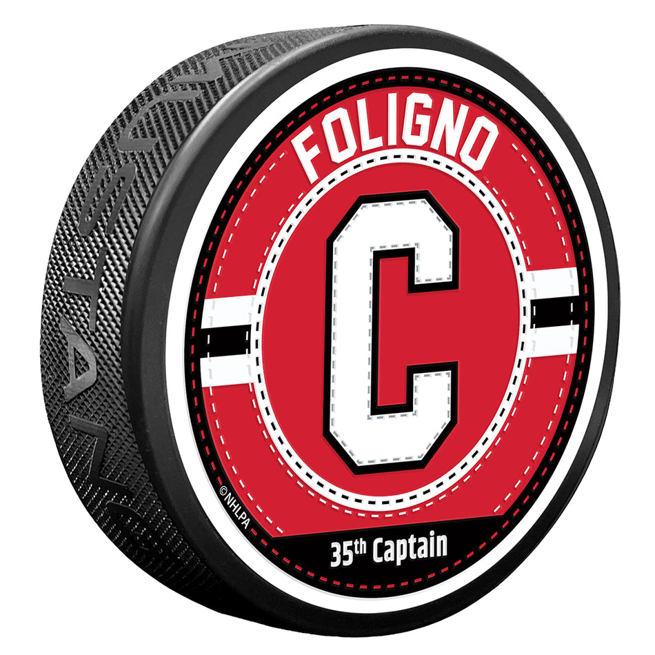 Nick Foligno Puck | Captain Jersey Stitch