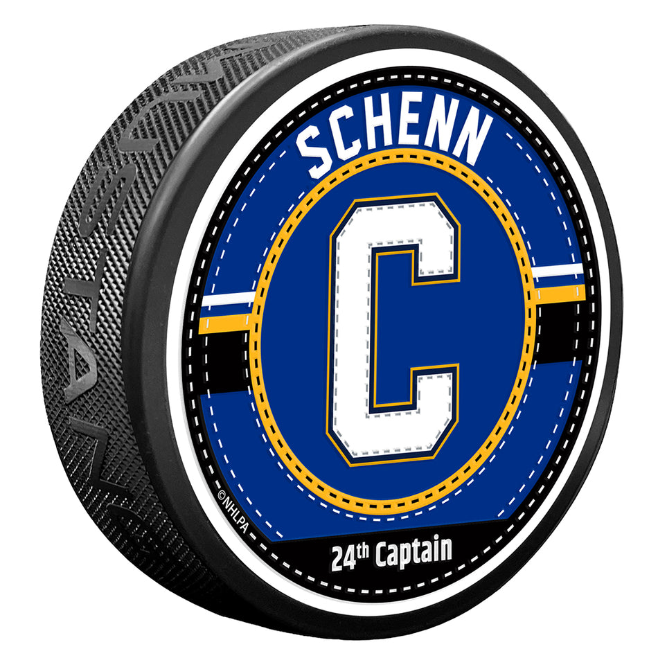 Brayden Schenn Puck | Captain Jersey Stitch