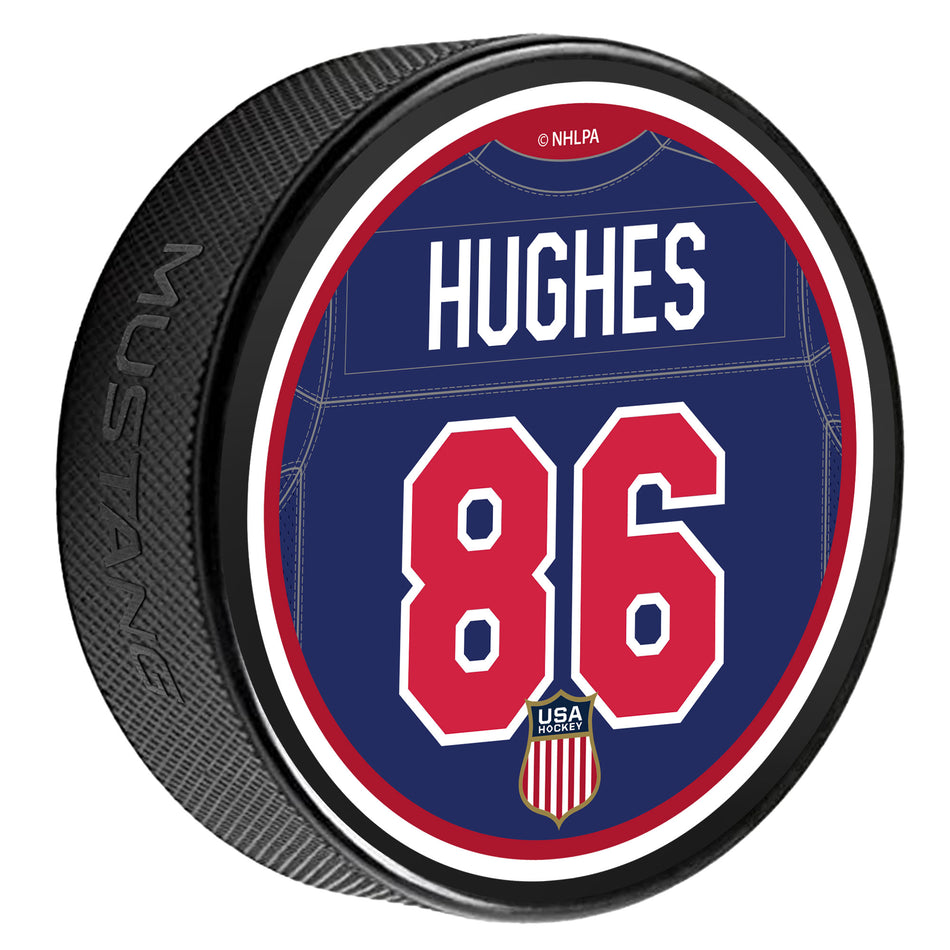 Team USA Player Puck | J. Hughes