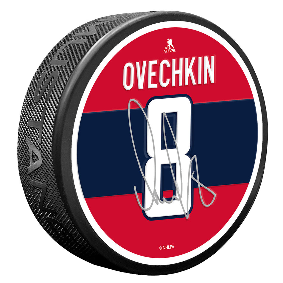 Alex Ovechkin Puck with Replica Signature