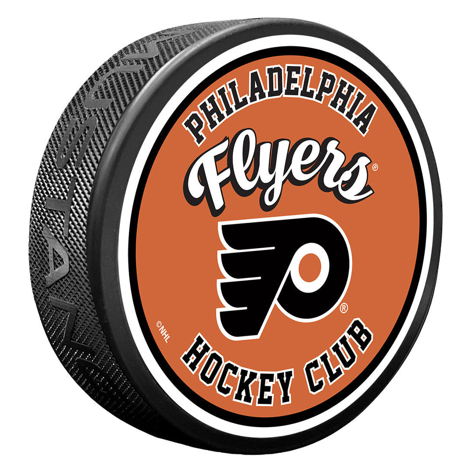 Philadelphia Flyers Puck | Retro Script