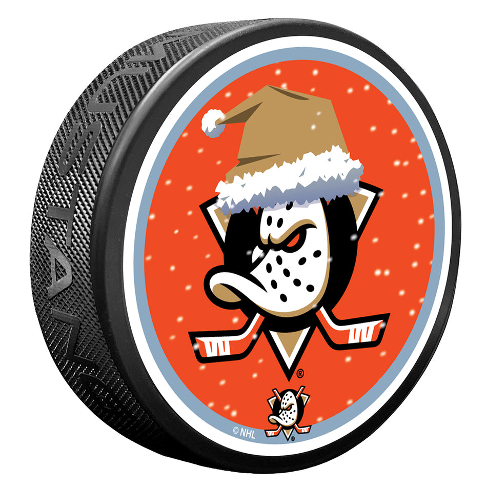 Anaheim Ducks Puck | Winter Wonderland