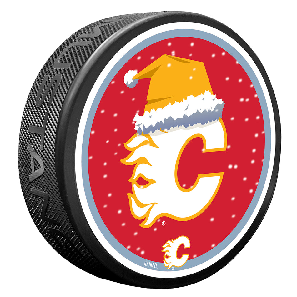 Calgary Flames Puck | Winter Wonderland