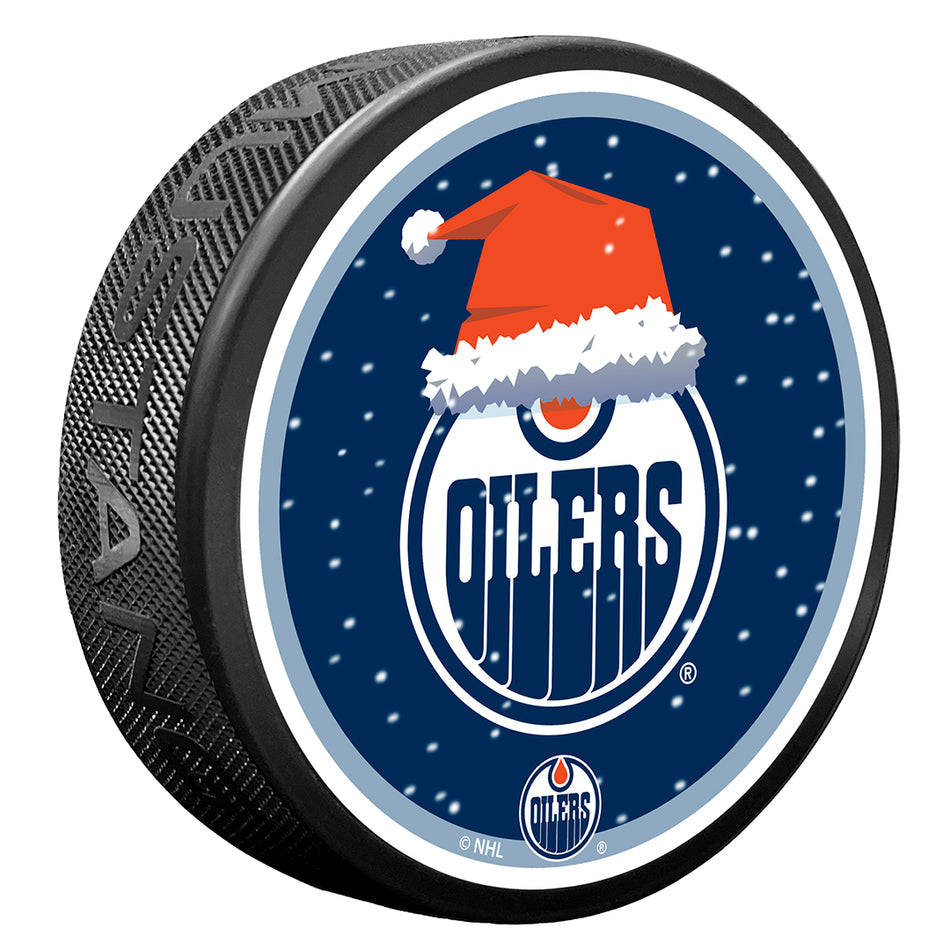 Edmonton Oilers Puck | Winter Wonderland