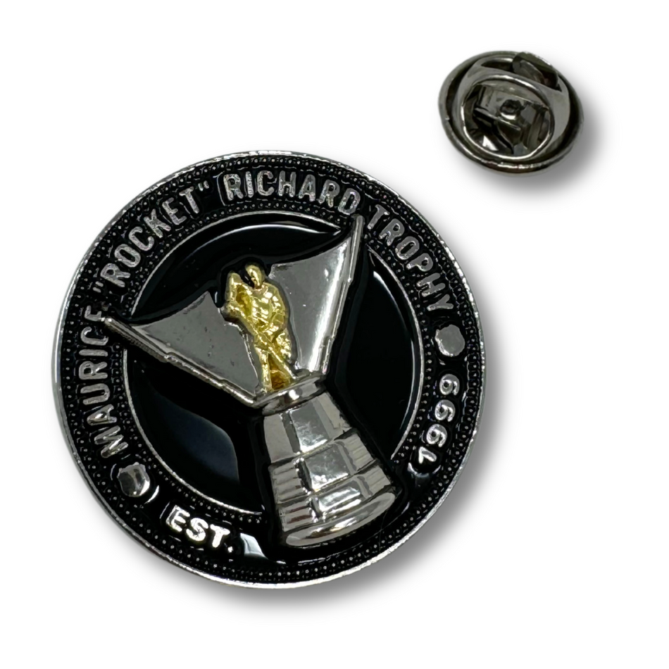 Rocket Richard Trophy Pin | 3D Silver & Gold Medallion