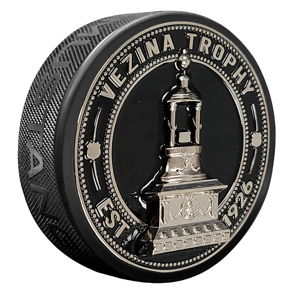 Vezina Trophy Puck | 3D Silver Medallion