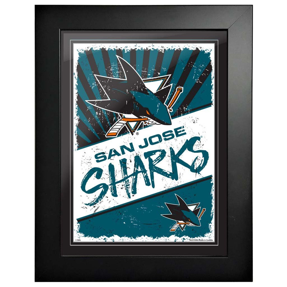 San Jose Sharks 12 x 16 Classic Framed Artwork