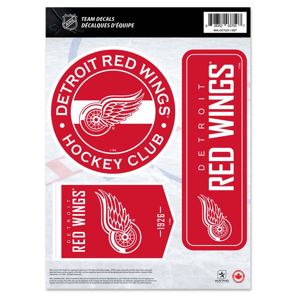 Detroit Red Wings Fan Decal Set - 8" x 11"