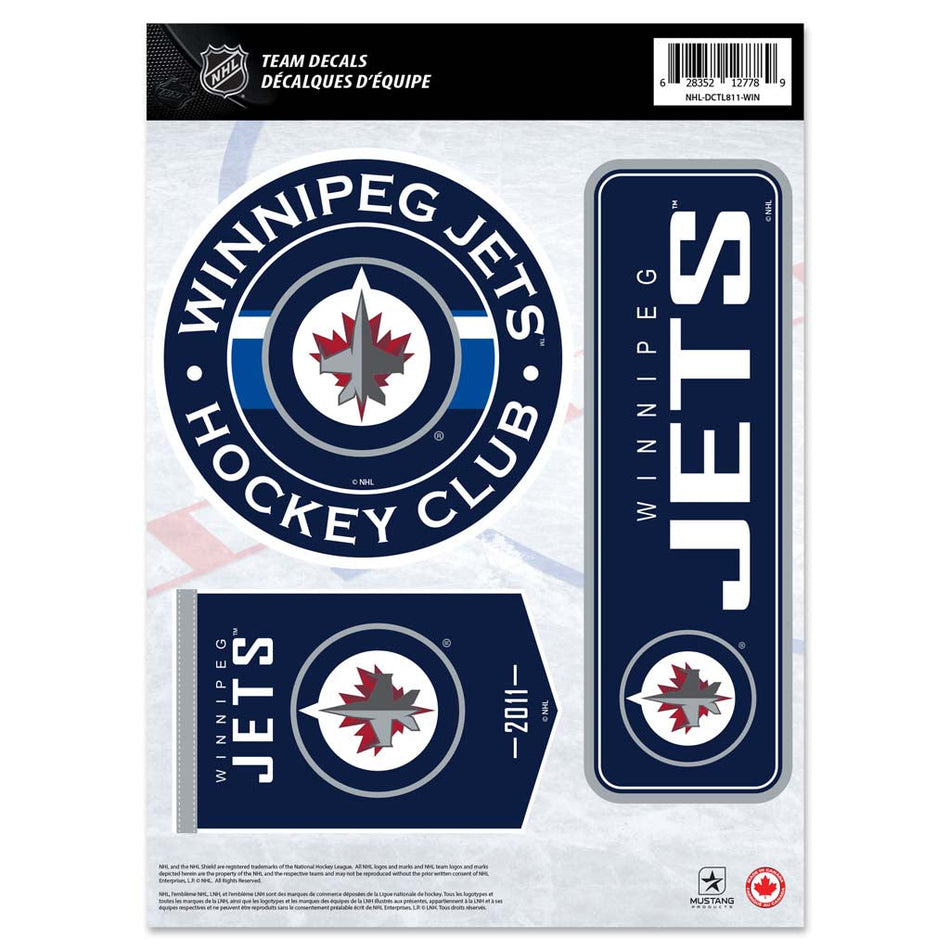 Winnipeg Jets Fan Decal Set - 8" x 11"