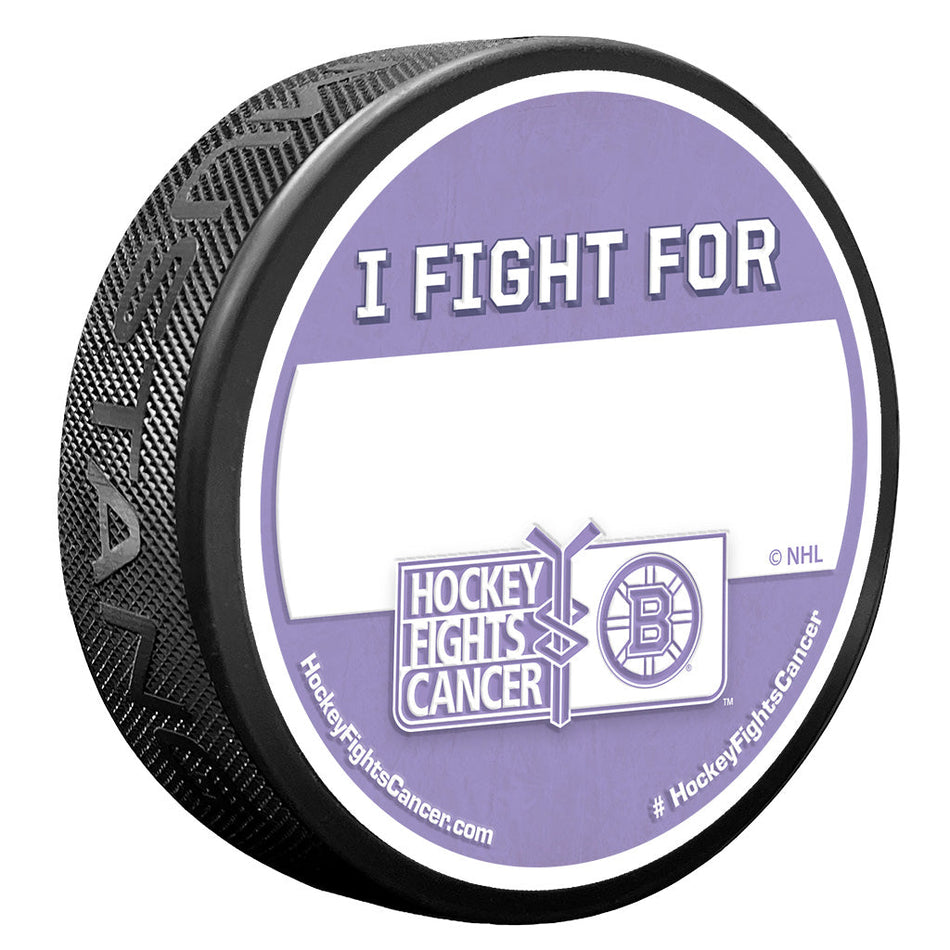 Boston Bruins Puck - Hockey Fights Cancer Puck | I Fight