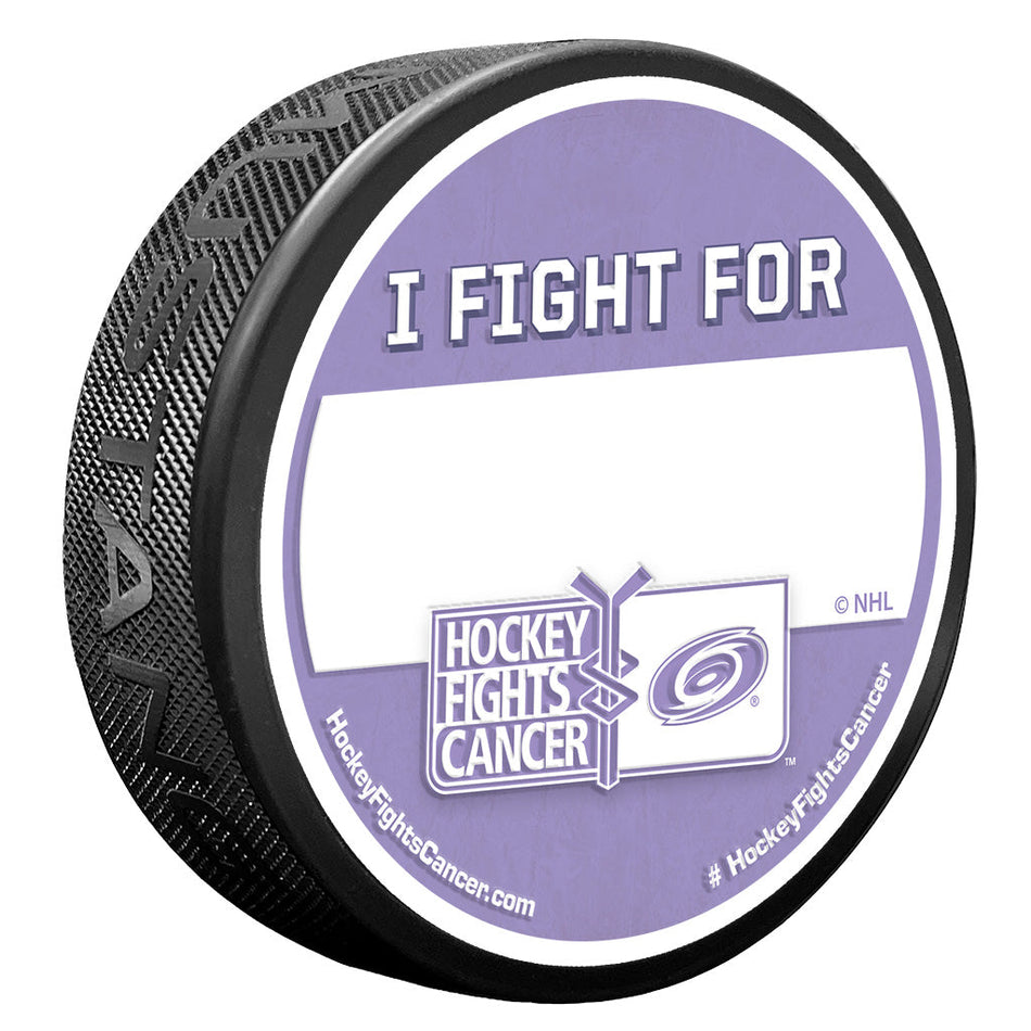 Carolina Hurricanes Puck - Hockey Fights Cancer Puck | I Fight
