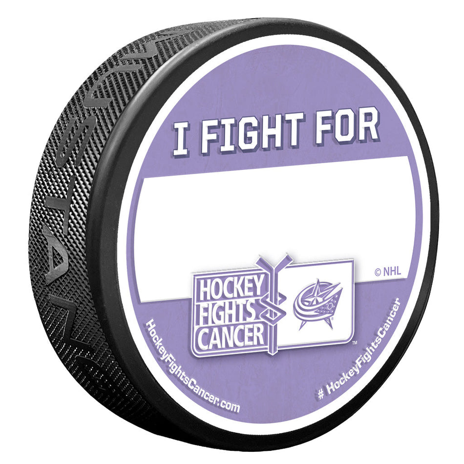 Columbus Blue Jackets Puck - Hockey Fights Cancer Puck | I Fight