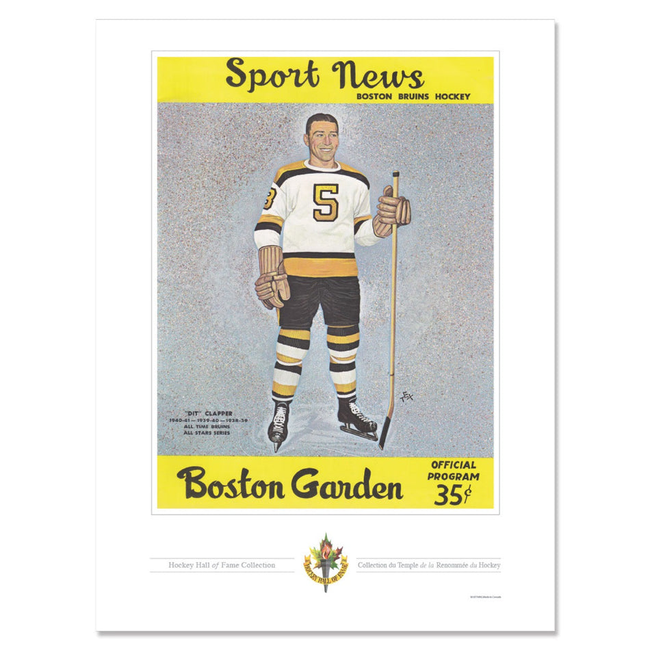 Boston Bruins Memorabilia - 12" x 16" Sport News Player 5 Program Cover Print