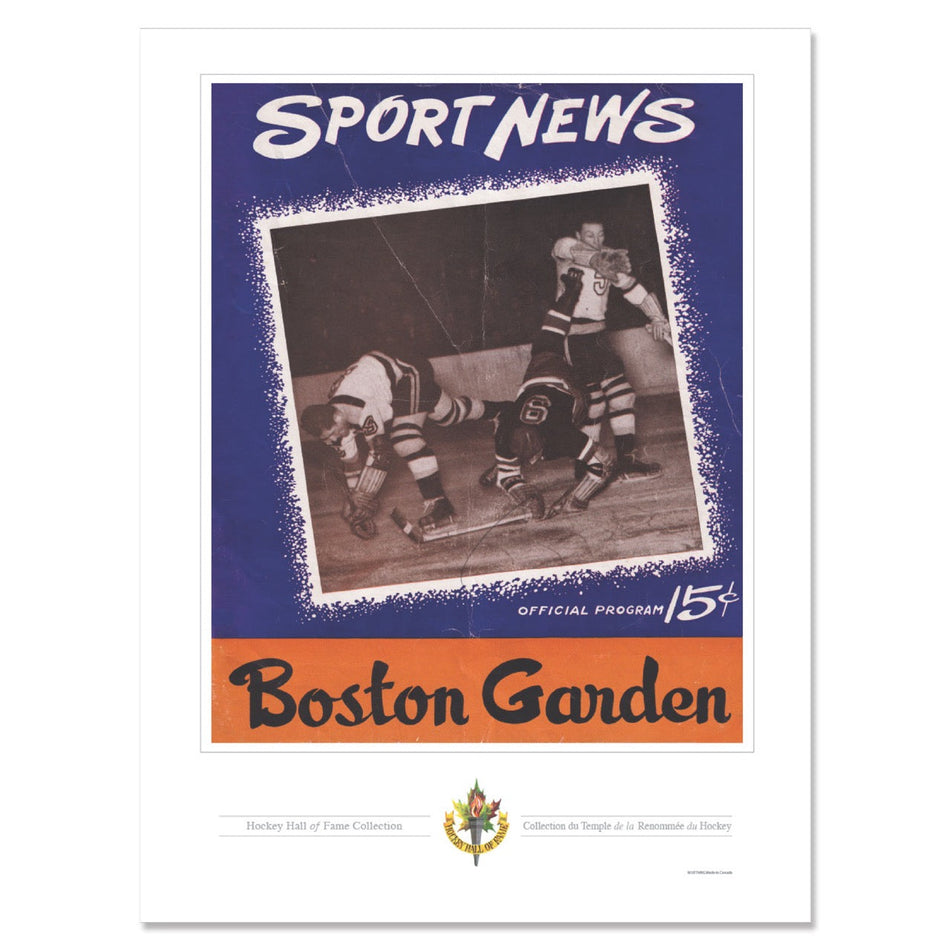 Boston Bruins Memorabilia - 12" x 16" Sport News Boston Collision Program Cover Print