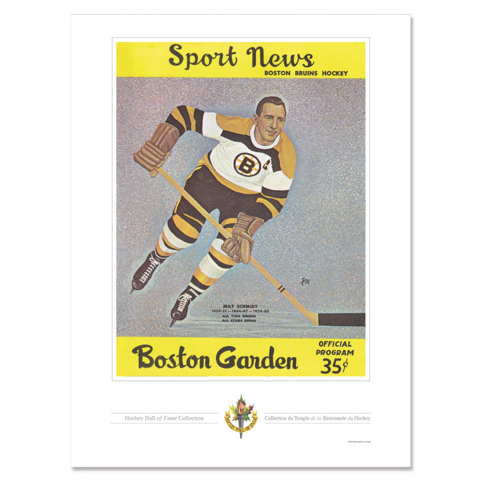 Boston Bruins Memorabilia - 12" x 16" Sport News Player Edition Program Cover Print