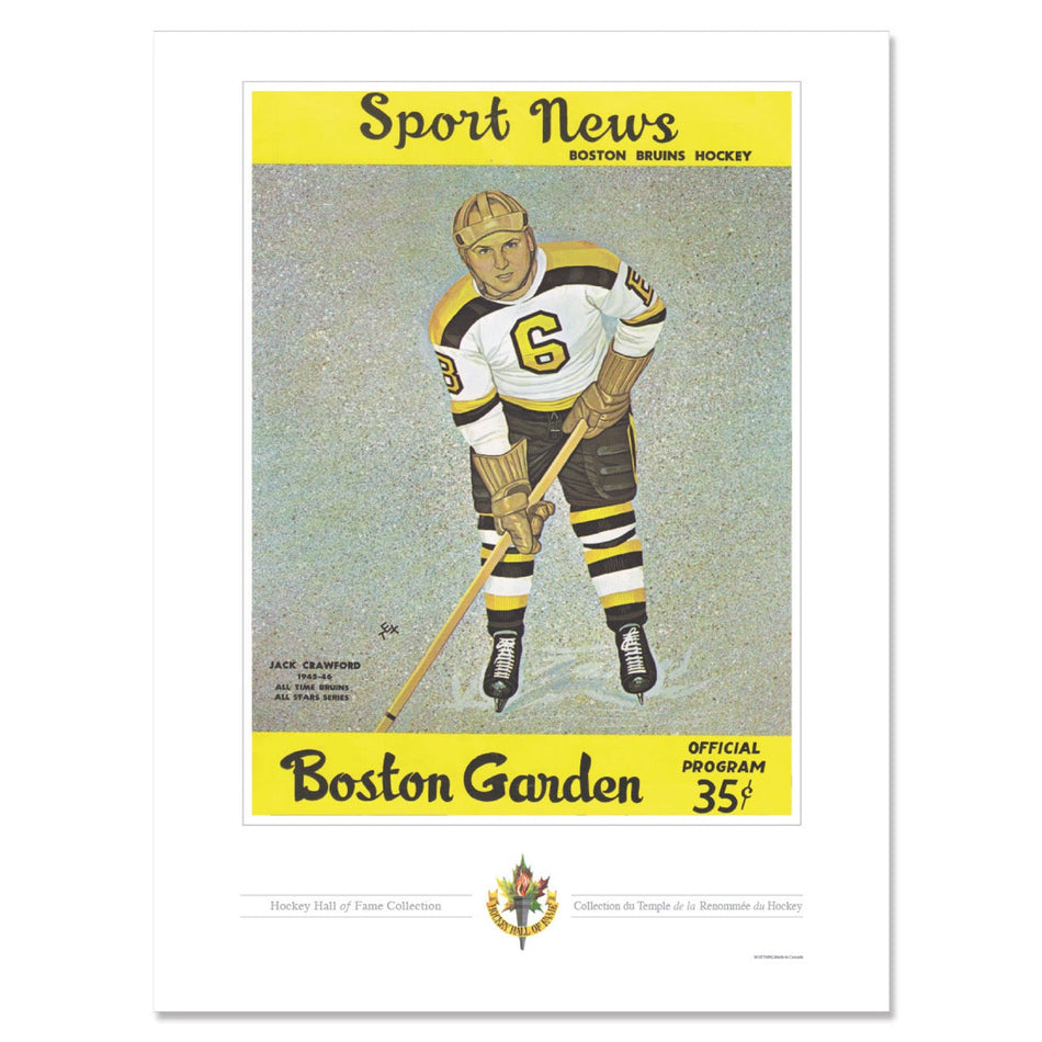Boston Bruins Memorabilia - 12" x 16" Sports News Player 6 Program Cover Print
