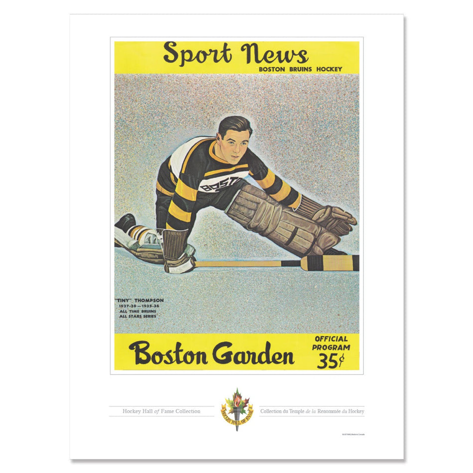 Boston Bruins Memorabilia - 12" x 16" Sport News Goalie Stretch Program Cover Print