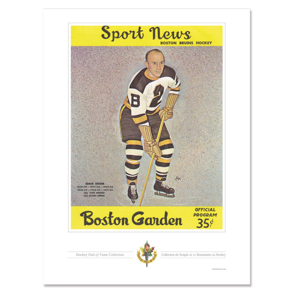 Boston Bruins Memorabilia - 12" x 16" Sport News Player 2 Program Cover Print