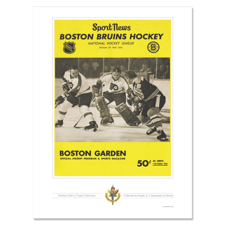 Boston Bruins Memorabilia - 12" x 16" Sport News Boston vs. Philadelphia Program Cover Print
