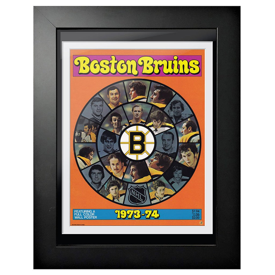 Boston Bruins Program Cover - Boston Bruins News 1973 Season Player Wheel