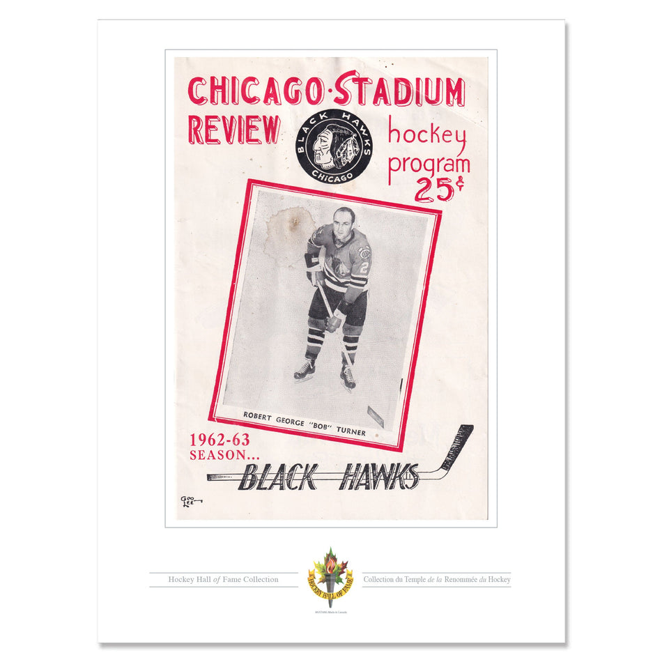 Chicago Blackhawks Program Cover Replica Print - Chicago Stadium Review 1962 Edition 2