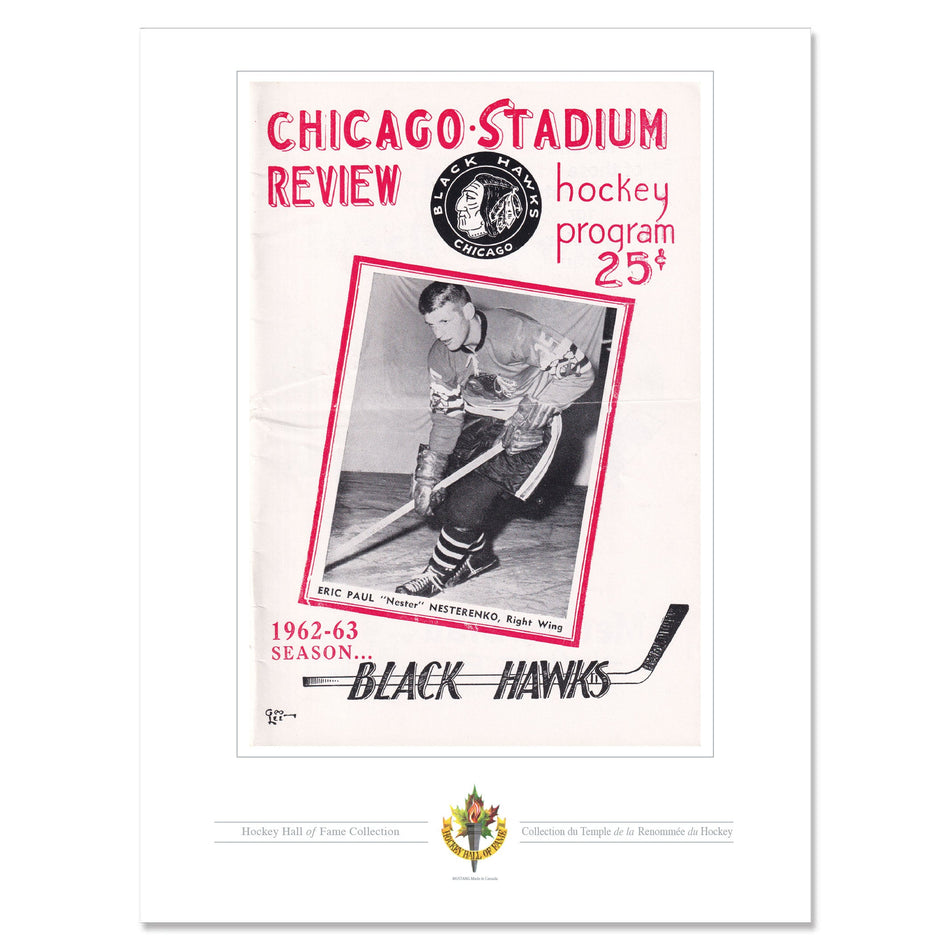 Chicago Blackhawks Program Cover Replica Print - Chicago Stadium Review 1962 Edition 3