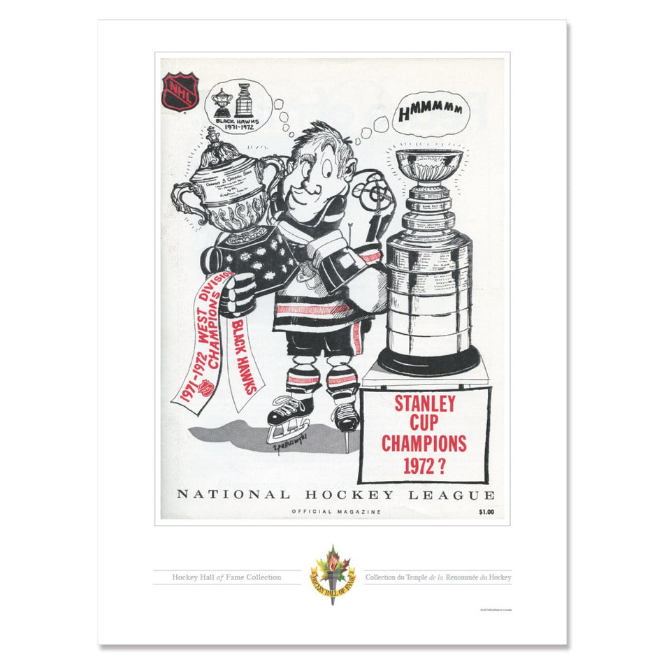 Chicago Blackhawks Program Cover Replica Print - Stanley Cup Champs Hmmm