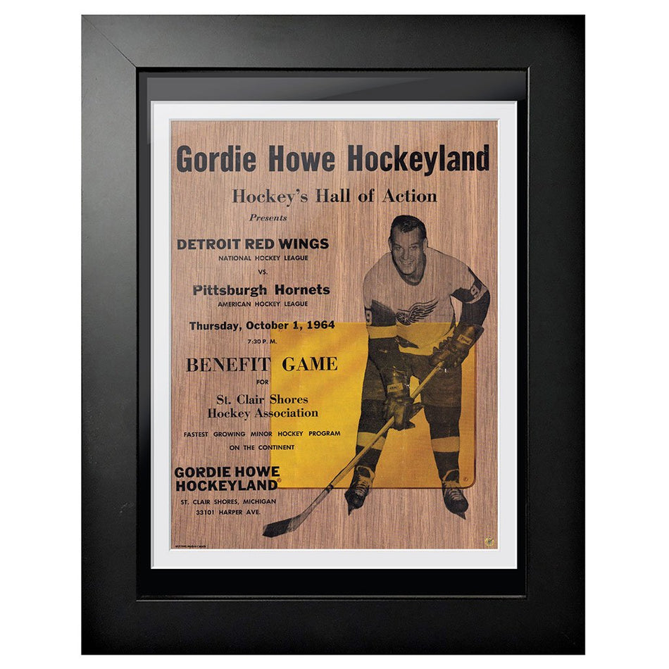 Detroit Red Wings Program Cover - Gordie Howe Hockey Hall of Action