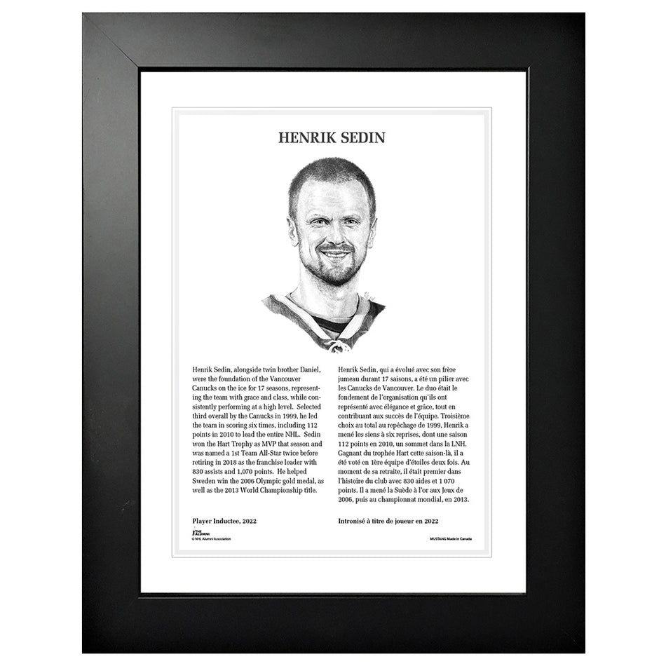 2022 Henrik Sedin Frame - NHL Legends - 12" x 16"