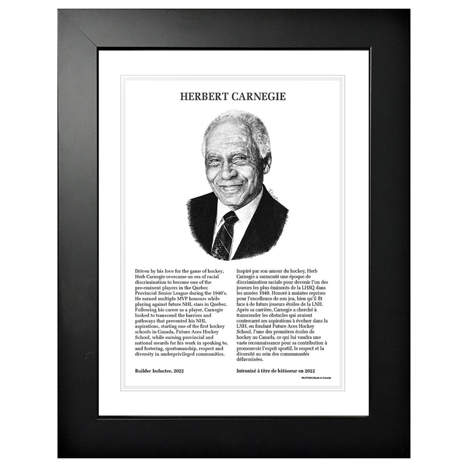2022 Herb Carnegie Frame - NHL Legends - 12" x 16"