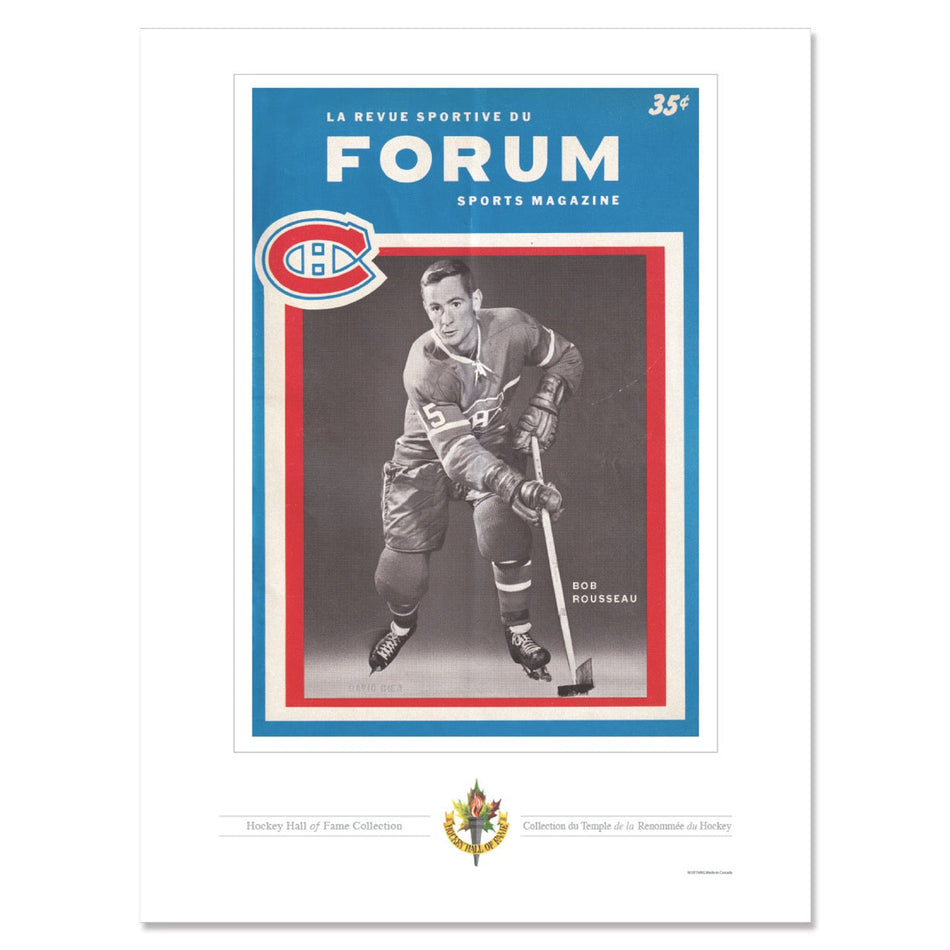 Montreal Canadiens Program Cover Replica Print - Forum Sports Magazine Bobby Rousseau