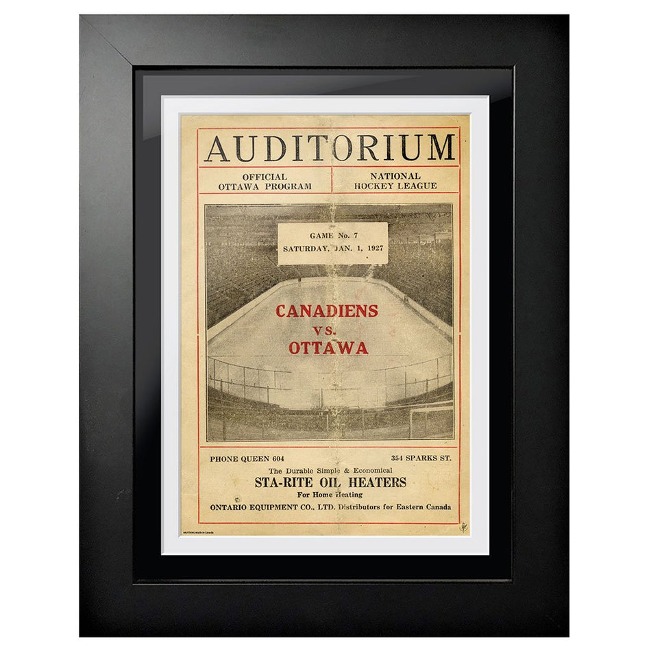 Montreal Canadiens Program Cover - Auditorium Canadiens vs. Ottawa 1927