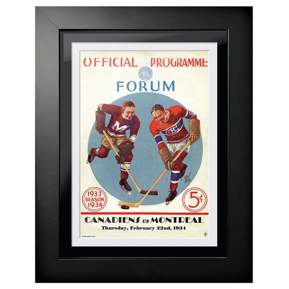 Montreal Canadiens Program Cover - Forum Offical Program Candiens vs. Montreal 1934