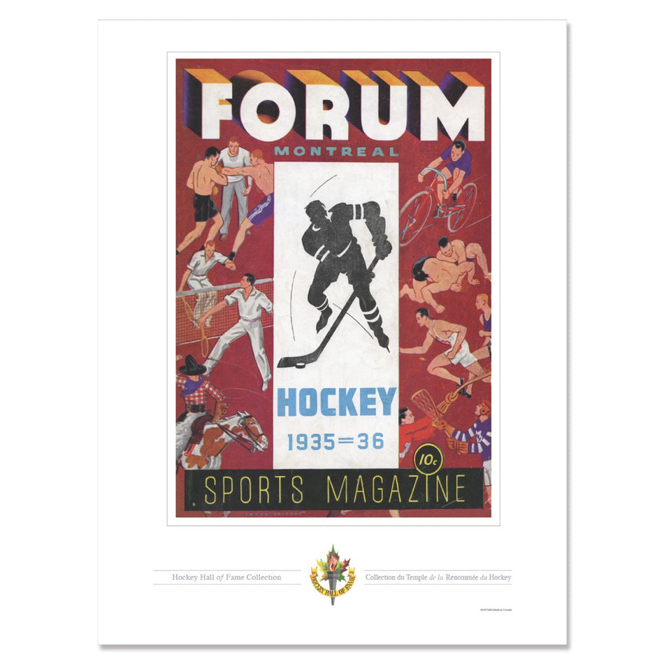 Montreal Canadiens Program Cover Replica Print - Forum Sports Magazine 1935